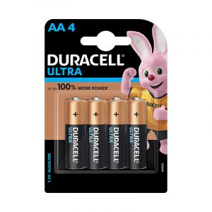 Duracell Ultra Alkaline AA Batteries Battery with Duralock Technology- Pack of 4
