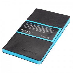 Paperkraft Signature Colour Series – Black Cover with Blue Pages, Unruled, 160 pages