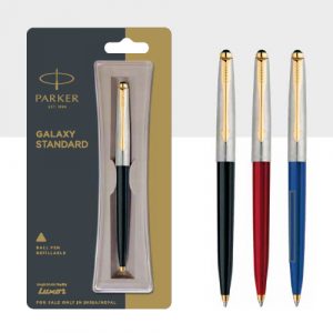 Parker Galaxy standard ball pen with gold trim
