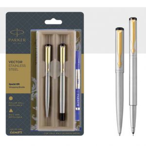 Parker Vector Ball pen + Roller pen with gold trim