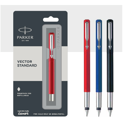 Parker Vector Standard Fountain Pen With Stainless Steel Trim Authorized Distributor Wholesaler Retailer Bulk Order Buy Shop Online Supplier Dealers In Kerala South India