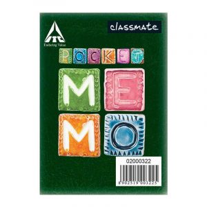Classmate Pocket Memo (100 X 82) | 120 Pages | Single Line | Spine Taped | Soft Cover | SKU: 2001220 | Buy Bulk Online