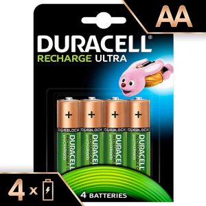 Duracell Recharge Ultra | AA4-2500 MAH | Green Rechargeable AA Batteries 2500 MAH with Duralock | Pack of 2 | SKU: 5000688 | Buy Bulk Online