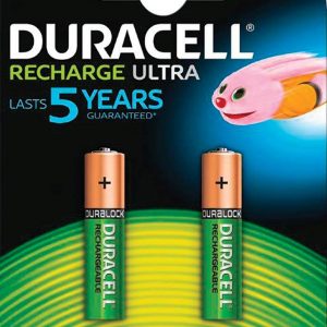 Duracell Recharge Ultra | AAA2-900 MAH | Green Rechargeable AAA Batteries with Duralock | Pack of 2 | SKU: 5003477 | Buy Bulk Online