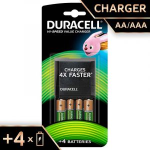 Duracell High Speed Advanced Charger With 2 AA (1300 MAH) And 2 AAA (750 MAH) Rechargeable Batteries | SKU: 5001378 | Buy Bulk Online
