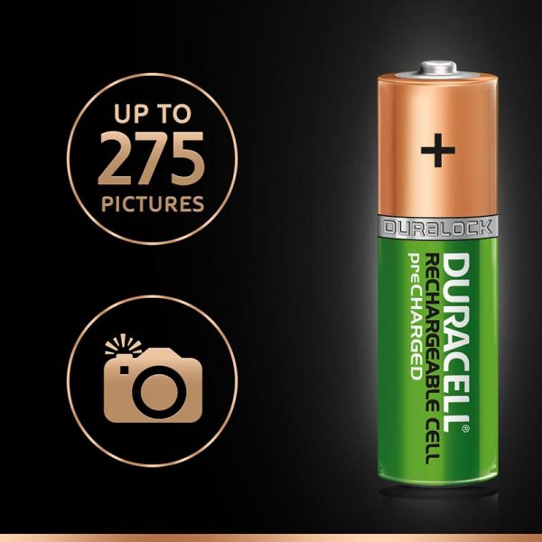 Duracell Recharge Plus- Green Rechargeable AA Batteries 1300 MAH with Duralock - Pack of 2 Pieces SKU: 5000172 Authorized Distributors Wholesaler Exporter Shop Buy Online Supplier Best Lowest Price Dealers In Kerala South India