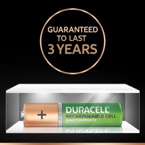 Duracell Recharge Plus | AAA4-750MAH | Green Rechargeable AAA Batteries 750 MAH with Duralock | Pack of 4 Pieces | SKU:5000168