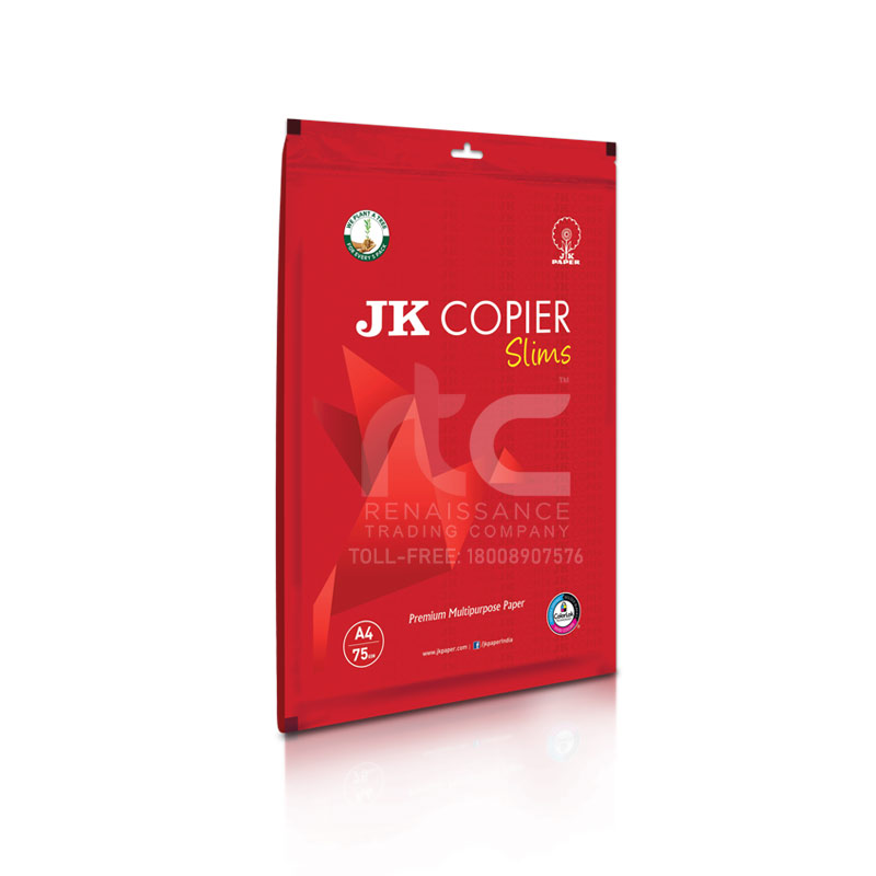 JK Copier Slims | A4 Size Copier, Printing & Photostat Paper | 75 GSM | 100 Sheets (1 Packet) | A Box of 25 Packets | Wholesale